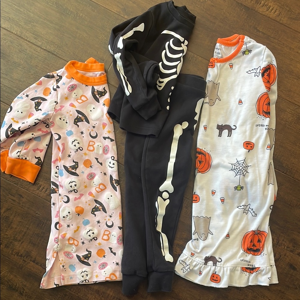 Halloween 2T Kids Pajama Set of 3